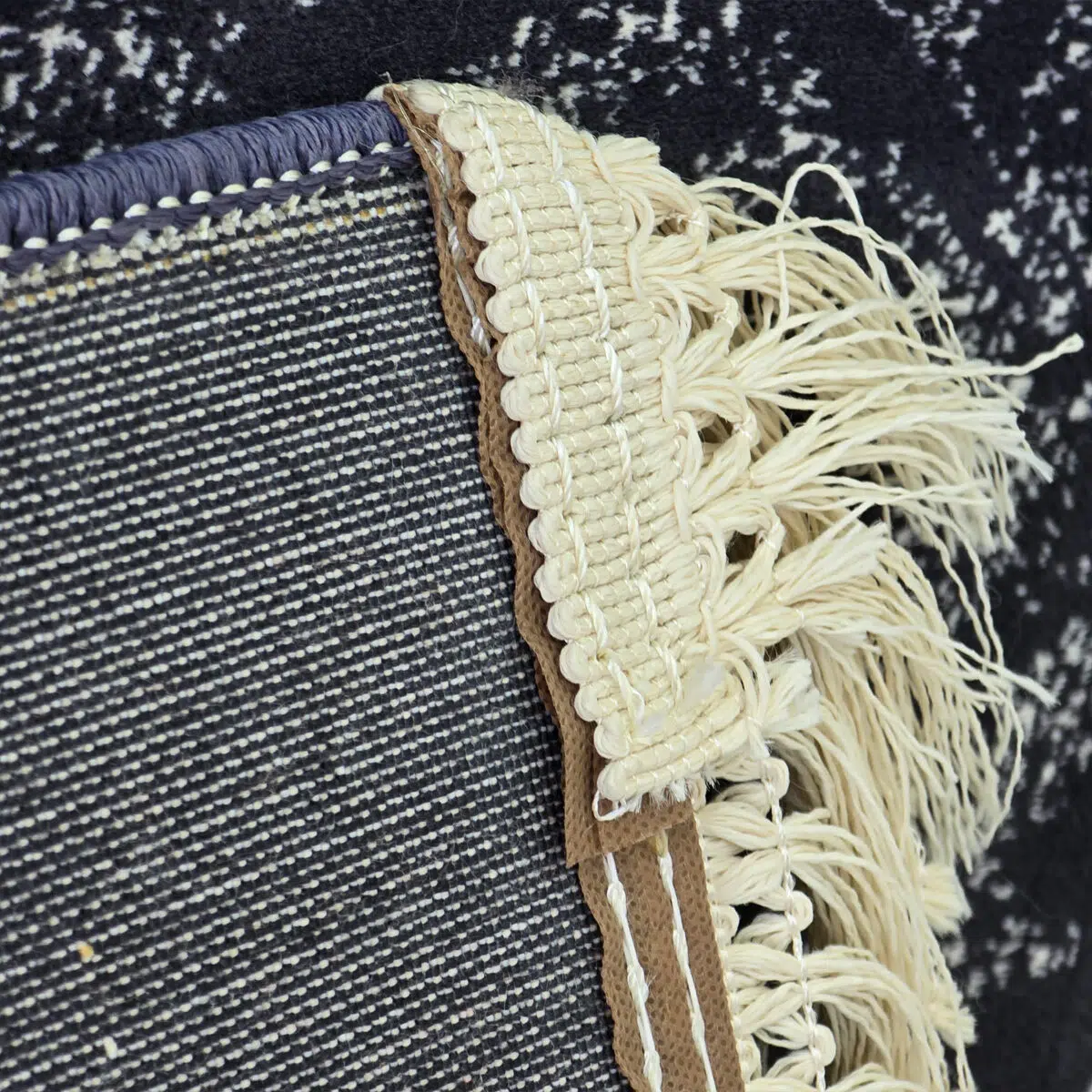 Algiers Rug Premium Cotton Backing Hand Finished Details