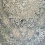 Close-up view of Alhambra Royal Rug showcasing intricate floral patterns, fine Persian design, and high-quality 1200 reeds, 3600 density acrylic weaving.