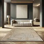Luxury Babylon Rug with 480 reeds and 1600 density, featuring a timeless distressed design in warm beige and earth tones, perfect for modern and classic interiors.