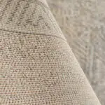 A close-up of the Babylon Rug’s backing, featuring a high-quality jute and cotton blend for enhanced durability and a secure grip on various flooring surfaces.