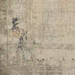 Close-up of the Bukhara Aesthetics Rug, a 480 reeds, 1600 density carpet featuring intricate distressed patterns in neutral and earthy tones. Designed for luxury interiors, modern villas, and wholesale buyers looking for high-end rugs.