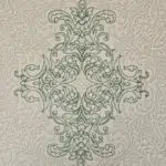 A close-up view of the Jeddah Carpet, showcasing its elegant Persian-inspired medallion and intricate floral motifs in a soft neutral palette, ideal for luxury interiors.