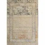 Full view of the Nomad Haven Rug, a modern textured carpet in desert-inspired hues with geometric detailing, perfect for minimalist and bohemian interiors.