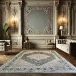 Luxury Royal Heriz Carpet with intricate patterns, 1200 reeds, and a rich traditional design, perfect for elegant interiors.