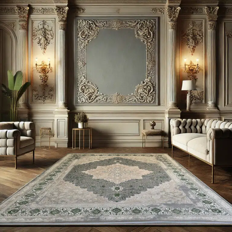 Luxury Royal Heriz Carpet with intricate patterns, 1200 reeds, and a rich traditional design, perfect for elegant interiors.
