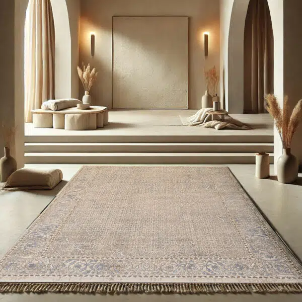 Seville Moorish Carpet featuring a detailed Persian-inspired pattern with elegant floral borders, ideal for luxury interiors.