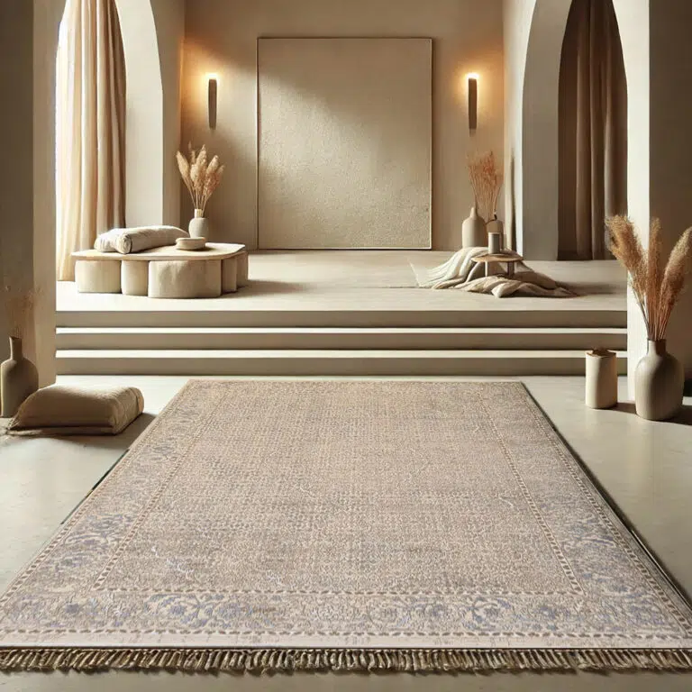 Seville Moorish Carpet featuring a detailed Persian-inspired pattern with elegant floral borders, ideal for luxury interiors.