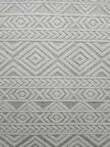Close-up of Luna rug’s central area with textured white diamond and line patterns