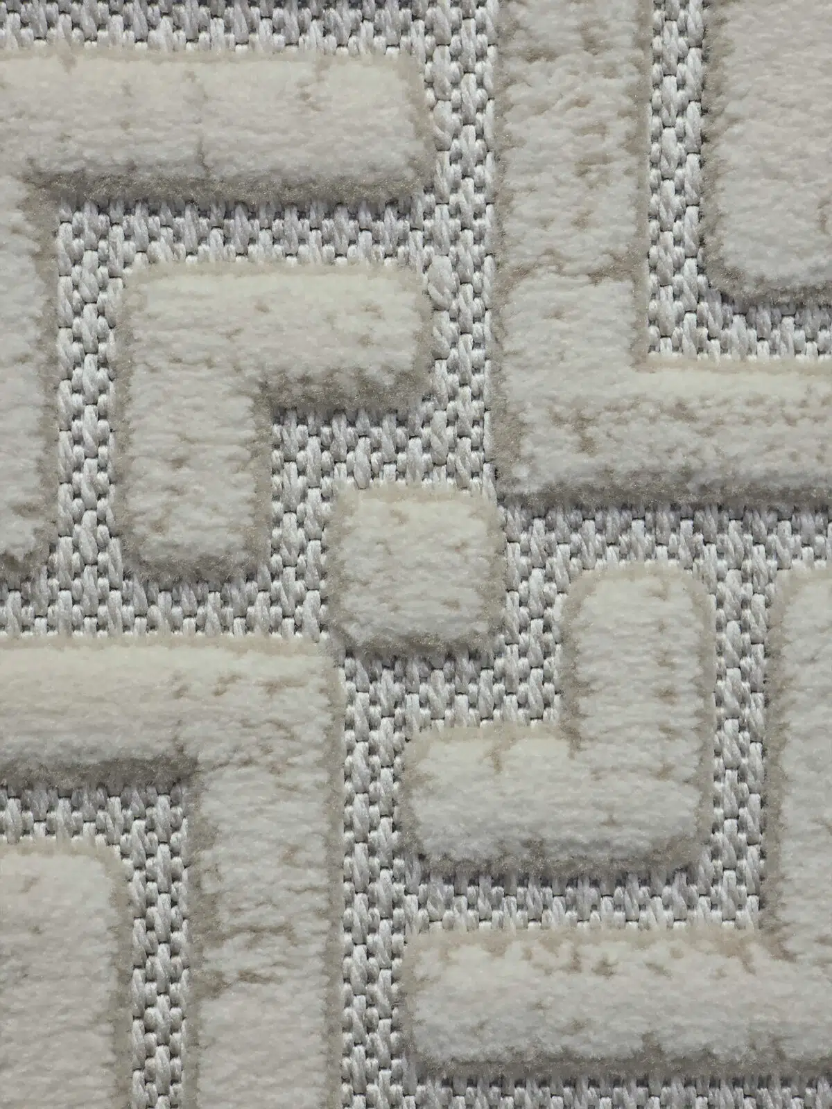 Macro shot of Lyra carpet showing high-relief velvet texture
