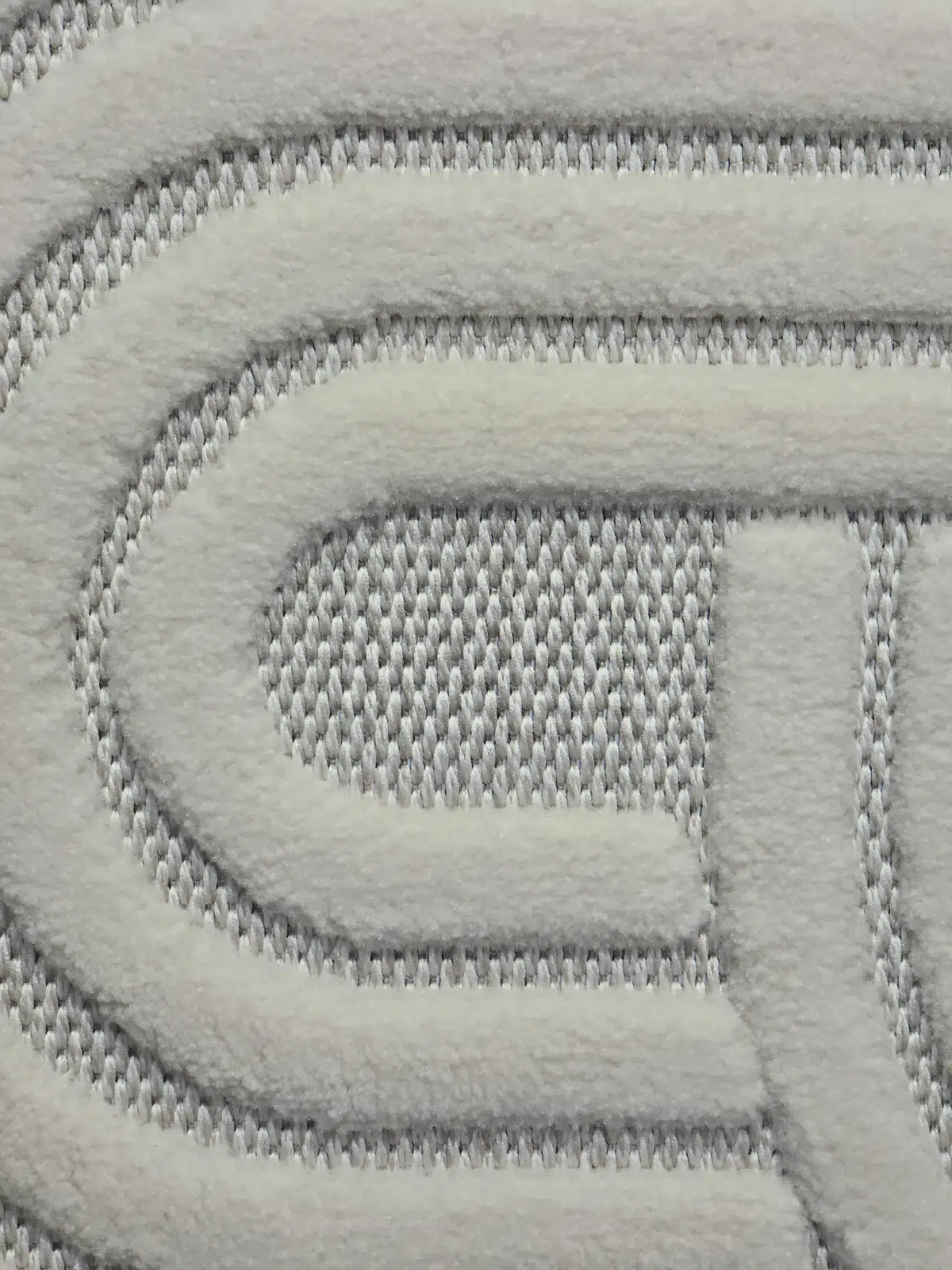 Extreme zoom on Sirius rug texture with plush acrylic pile