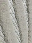 Perspective shot of Atlas rug’s surface texture layers