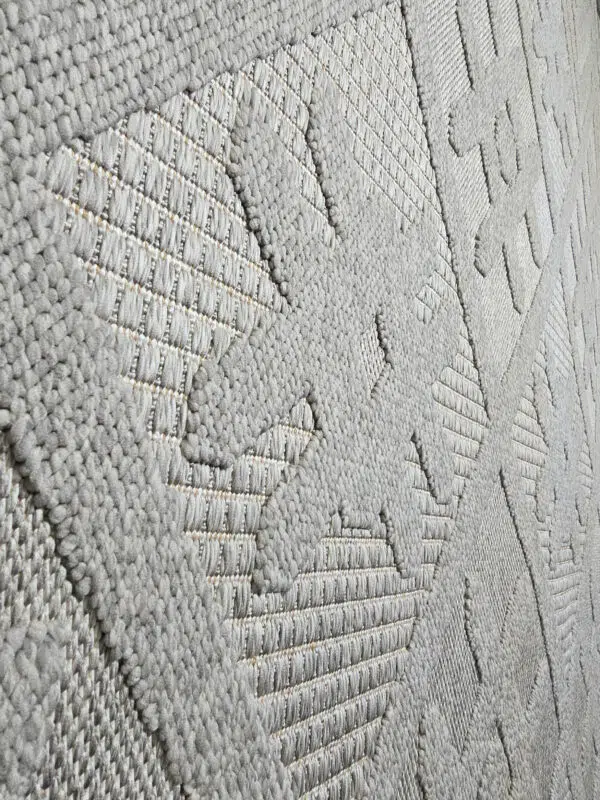 Skyline carpet macro showing silky texture and raised chevron