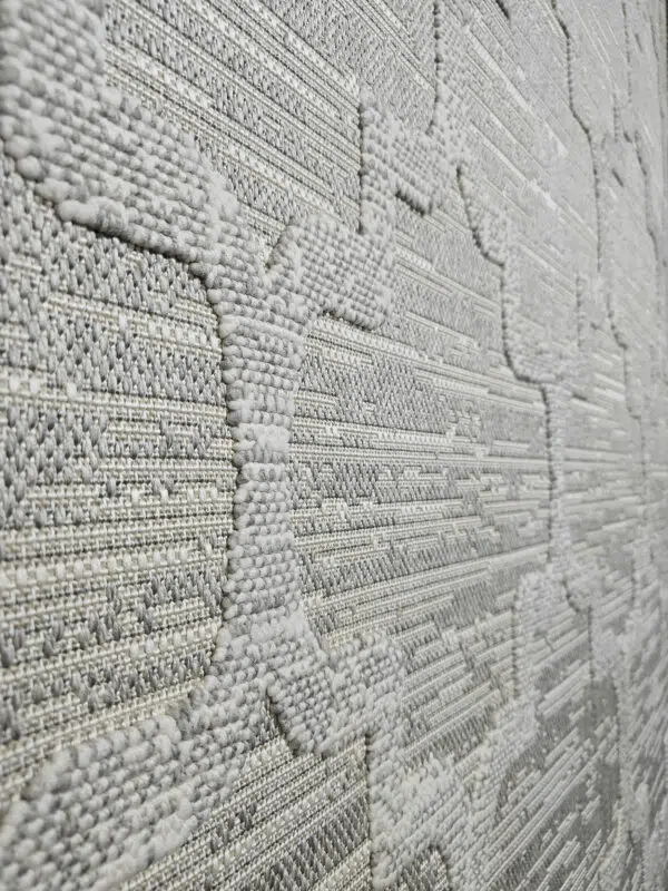 Oblique texture view of Twilight rug with subtle modern geometry