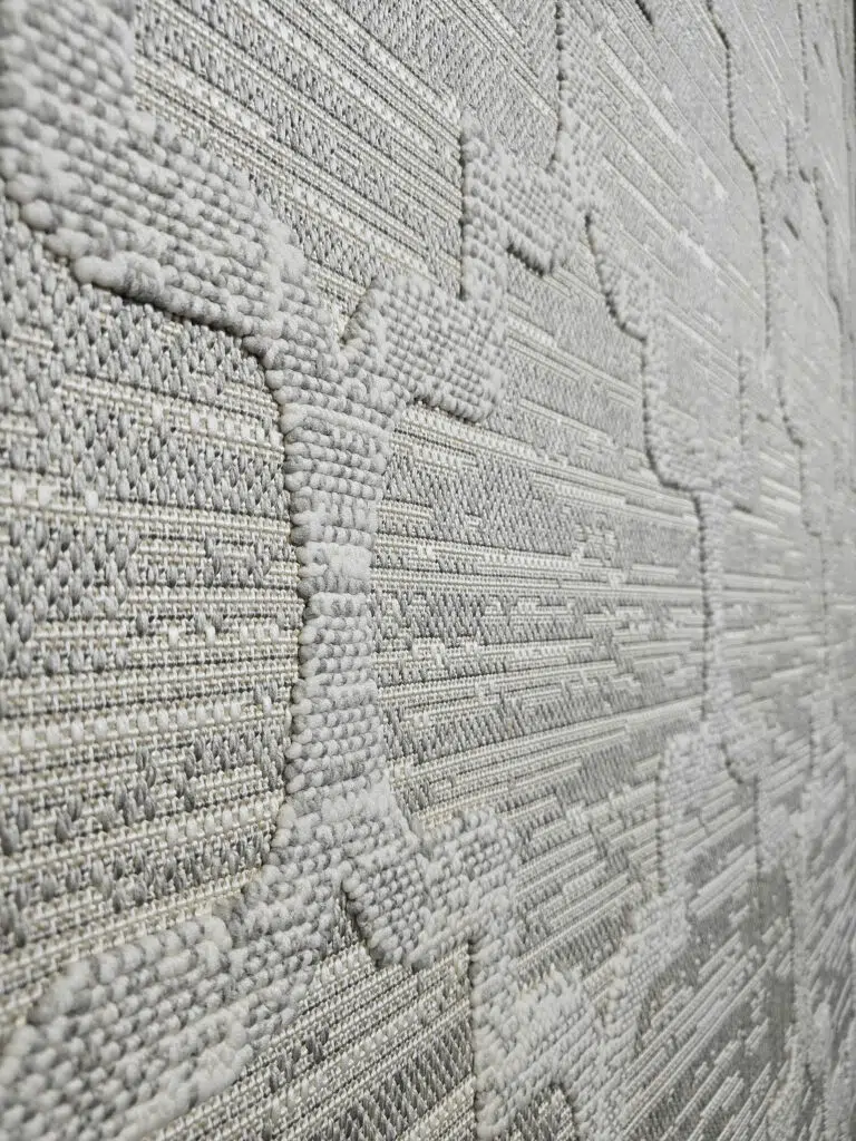 Oblique texture view of Twilight rug with subtle modern geometry