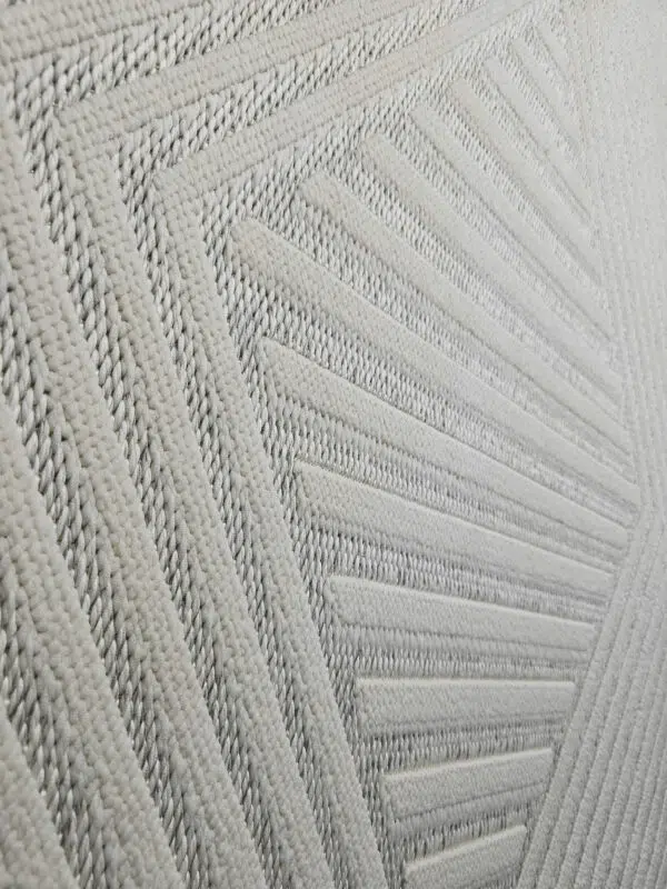 tight shot of precision weaving on Solaris Rug pattern