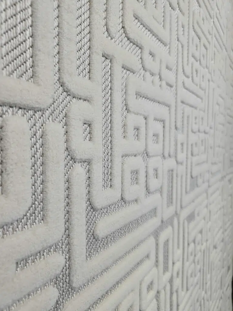 Macro shot of Vega Rug showing tufted surface detail