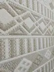 Side angle of geometric diamond weave on Radiant rug