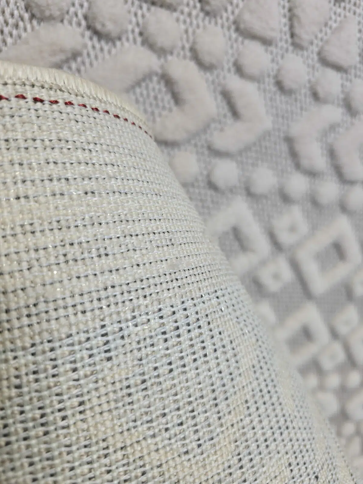 The back of Nova Rug showing tightly woven base and modern construction