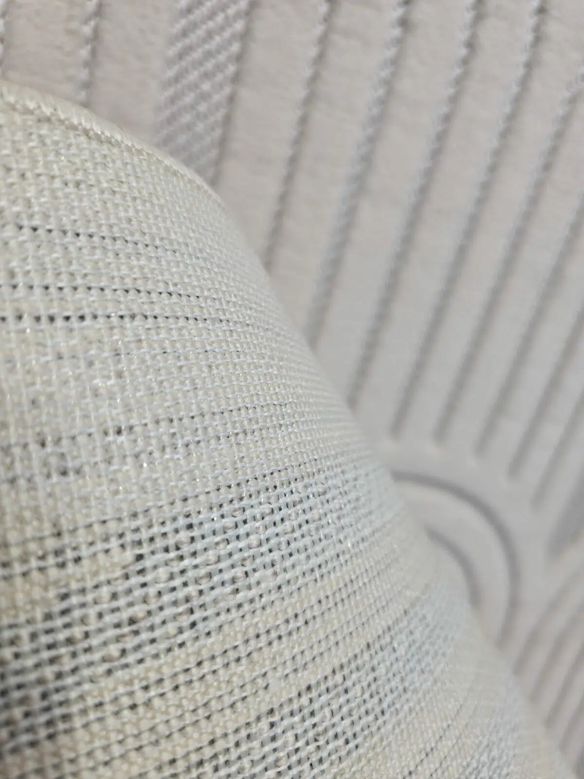 Rear fabric of Orion rug showing weave backing and structure