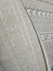 Lower half of Equinox rug featuring complete row of diamond motifs and chevrons
