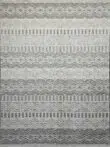 Detailed shot of Nebulon rug’s grey and cream diamonds