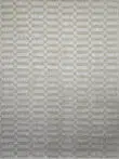 Full view of Umbra checkered beige modern rug.