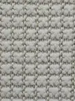 Close-up of Orbit rug fiber weave in soft white and beige