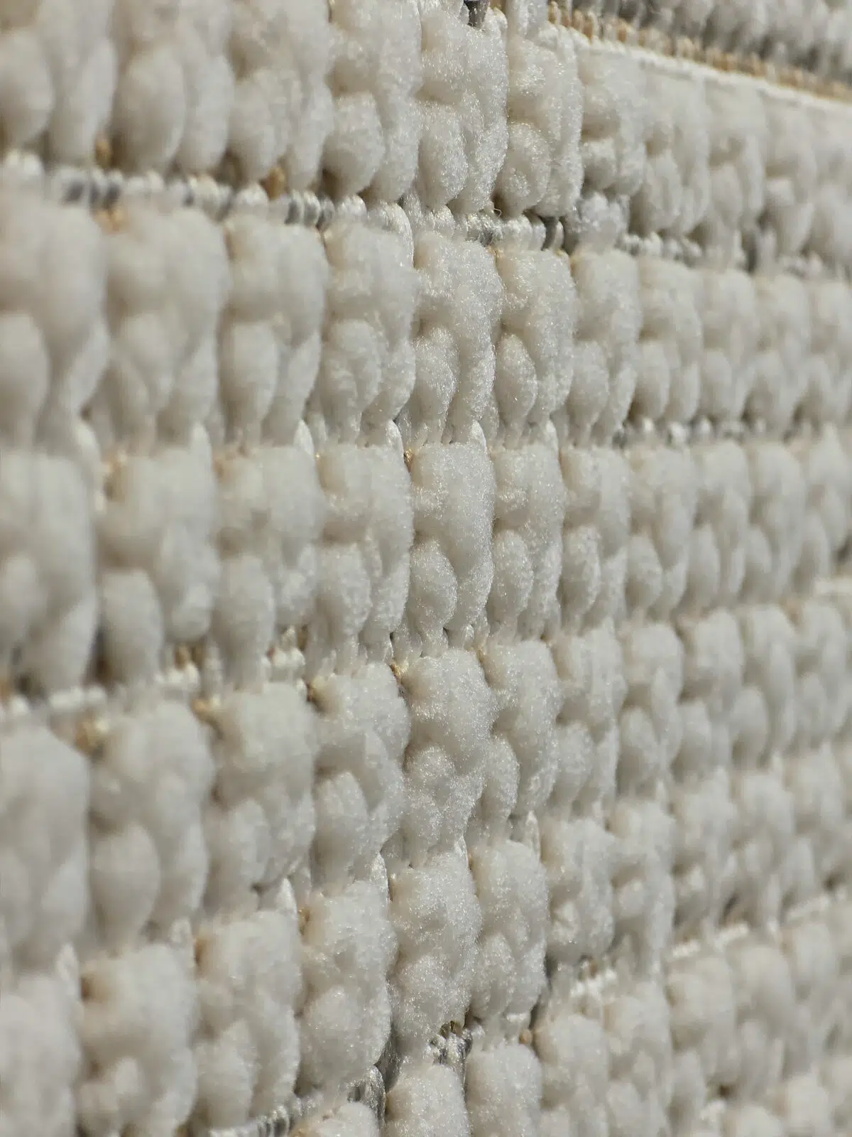 Side view close-up of the dense pile texture of Juno rug