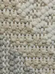 Macro close-up of Crater rug fibers and weaving