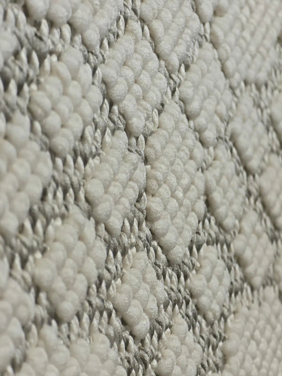 Zoomed-in texture on one diamond motif of Nebulon rug