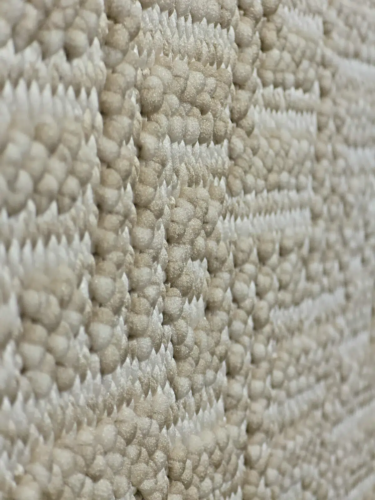Side perspective of Oberon rug showing raised texture