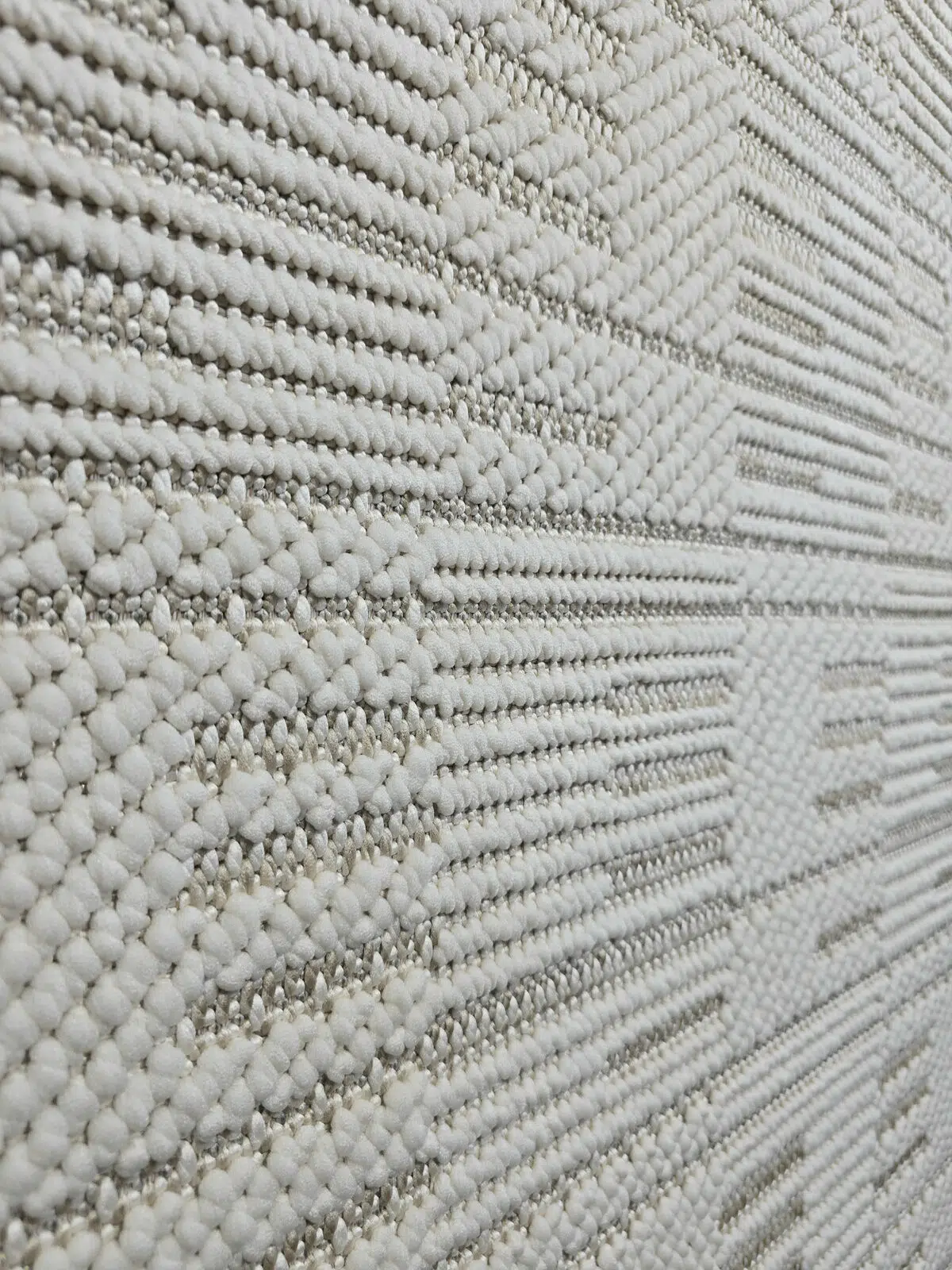 Close-up view of thick texture and softness of Vortex rug