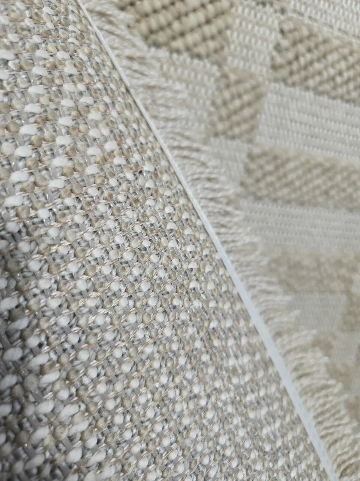 Underside weave of Umbra rug showing durable backing.